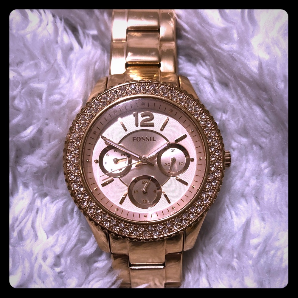 Rose Gold Fossil Watch